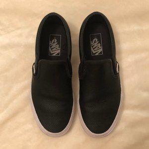 Black Leather Vans